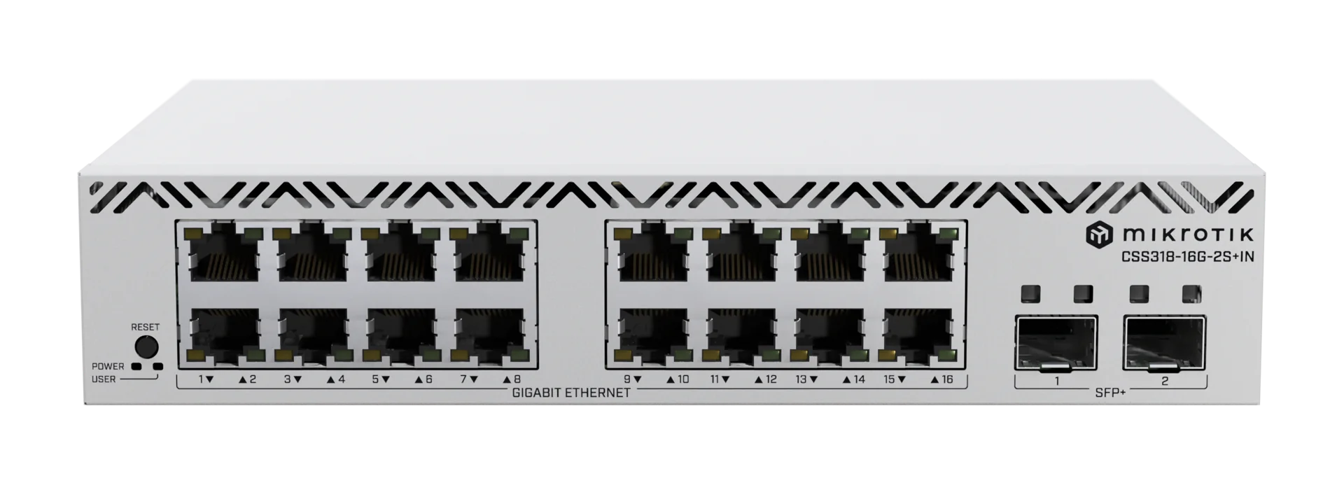 -MikroTik CSS318 16G 2S+IN 16 Port Yönetilebilir Switch