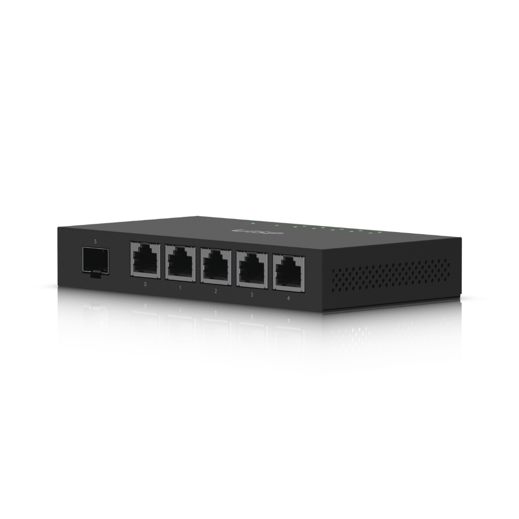 -Ubiquiti EdgeRouter X SFP (ER 5 Port Gigabit RJ45, 24V Pasif PoE ve Portlu Kompakt Router