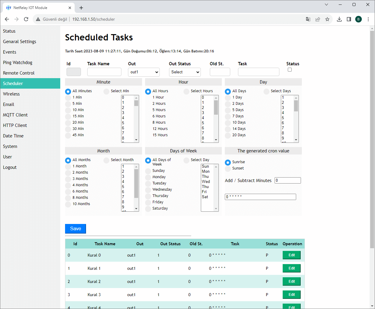 NetRelay NR003 NetRelay IoT 4 Röle, 4Input PoE + Ethernet + Wi-Fi LAN Relay Akıllı Otomasyon Kartı Adaptörsüz ürün görseli 17 - wifidepo