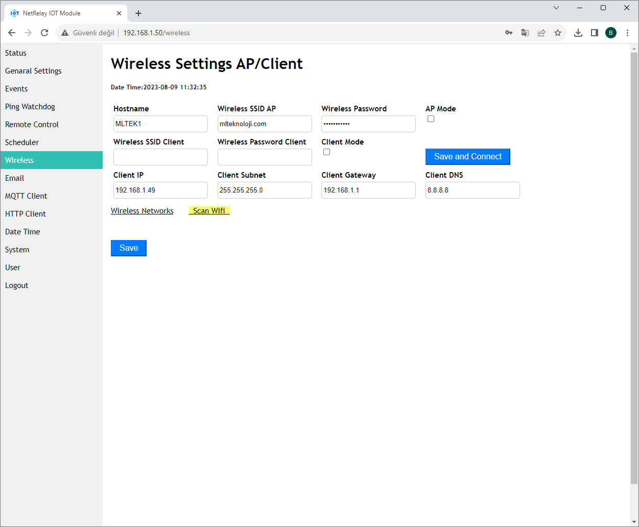 NetRelay NR003 NetRelay IoT 4 Röle, 4Input PoE + Ethernet + Wi-Fi LAN Relay Akıllı Otomasyon Kartı Adaptörsüz ürün görseli 22 - wifidepo